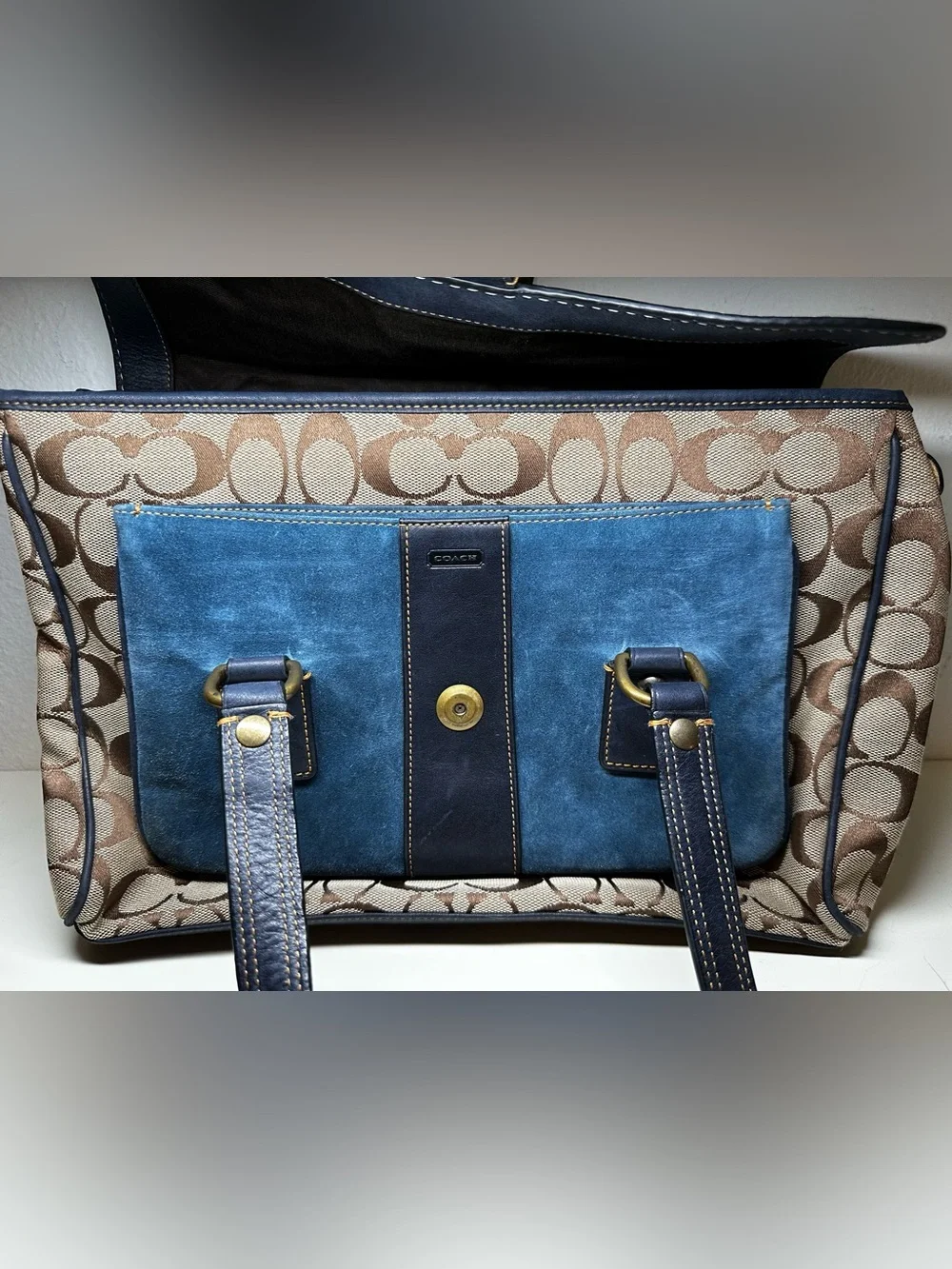 COACH 2004 Fall Special Edition Denim Suede Bag